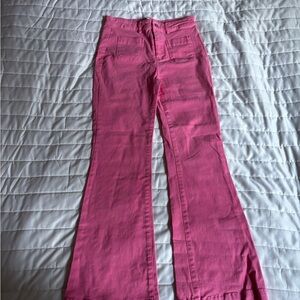 Pink Flared Women's Jeans